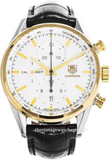 TAG Heuer Carrera car2150.fc6266 Yellow gold and Stainless steel Silver