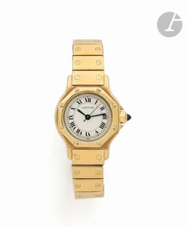 Cartier Santos Octagon 18k yellow gold Cream