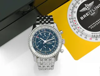 Breitling Navitimer World A2432212/B726 Stainless steel Blue