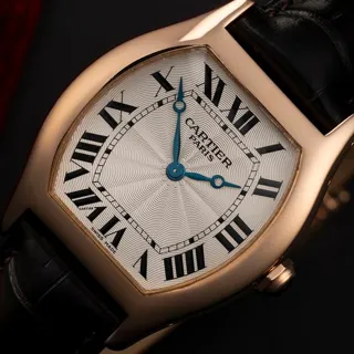 Cartier Tortue 2498E 34mm Rose gold Silver