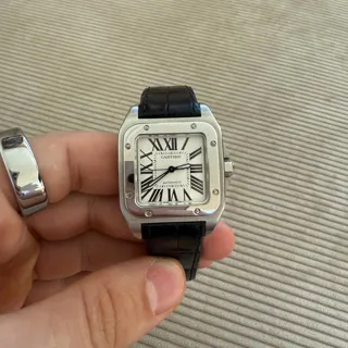 Cartier Santos W20106X8 33mm Stainless steel White