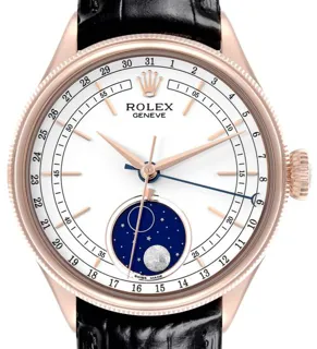 Rolex Cellini Moonphase 50535 39mm Rose gold White