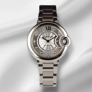 Cartier Ballon Bleu 33mm 33mm Stainless steel Silver