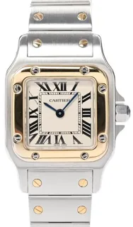 Cartier Santos W20012C4 26mm Yellow gold and Stainless steel White