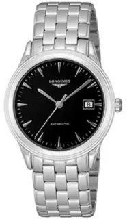 Longines Flagship L4.874.4.52.6 38.5mm Stainless steel Black