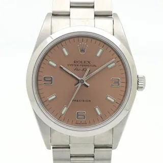 Rolex Air King 14000M 34mm Stainless steel Pink