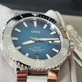 Oris Aquis 01 733 7732 4155-07 8 21 05PEB 39.5mm Stainless steel Blue