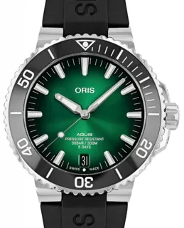 Oris Aquis 01 400 7763 4157 07 4 24 74EB 43.5mm Stainless steel Green