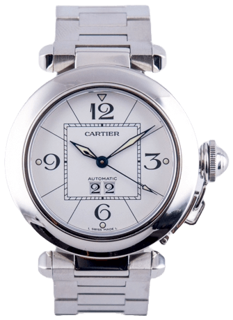 Cartier Pasha 2475 35mm Stainless steel Weiu00df