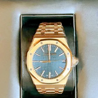 Audemars Piguet Royal Oak Selfwinding 15510OR.OO.1320OR.03 ( OAK  ) 41mm Rose gold Blue