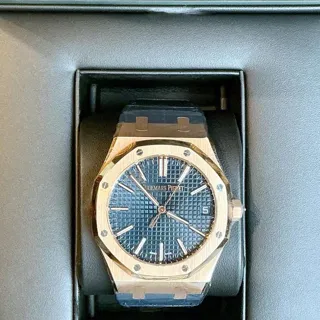 Audemars Piguet Royal Oak Selfwinding 15510OR.OO.D315CR.02 ( OAK  ) 41mm Rose gold Blue