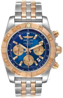 Breitling Chronomat 44 CB011012/C790/375C 44mm 18 carat rose gold$steel Blue