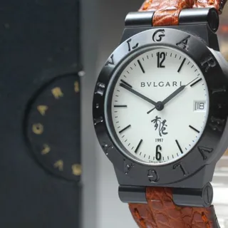 Bulgari Diagono LC 35 S 35mm Stainless steel White