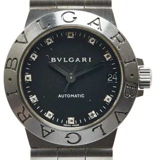 Bulgari Diagono LCV 29 S 30.1mm Stainless steel Black