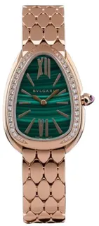 Bulgari Serpenti 103273 33mm Rose gold Green