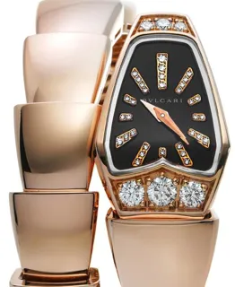 Bulgari Serpenti SP P 26 G 16.5mm Rose gold Black