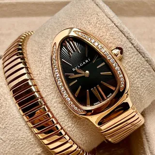 Bulgari Serpenti SPP35G 35mm Rose gold Black