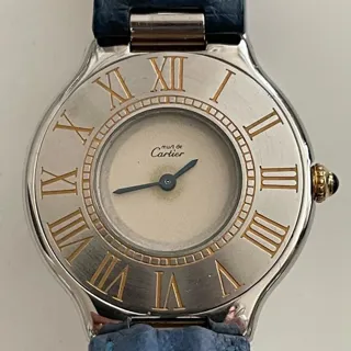 Cartier 21 Must de Cartier 123000P 31mm Yellow gold and Stainless steel White