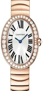 Cartier Baignoire Small Model WB520002 31.5mm Rose gold Silver