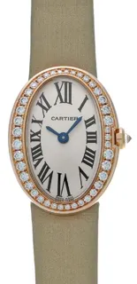 Cartier Baignoire wb520028 18mm Rose gold Silver