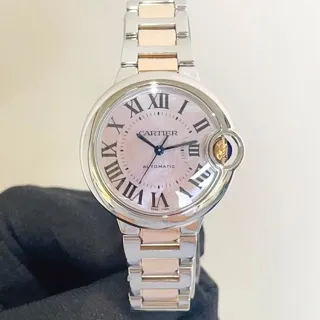 Cartier Ballon Bleu 33mm W6920098 33mm Yellow gold and Stainless steel White