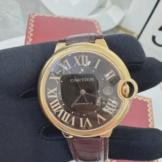 Cartier Ballon Bleu 42mm W6920037 42mm Rose gold Brown