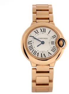 Cartier Ballon Bleu 28mm Rose gold Silver