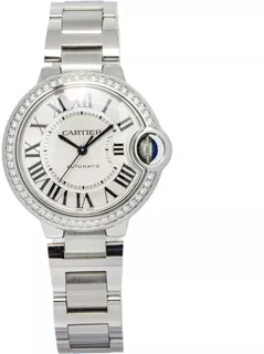 Cartier Ballon Bleu Stainless steel and Diamond Silver