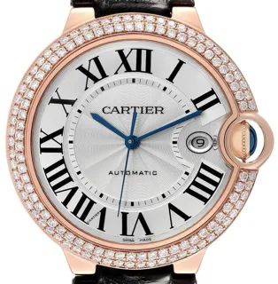 Cartier Ballon Bleu 42mm Rose gold Silver