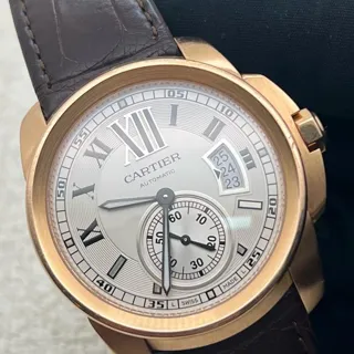 Cartier Calibre de Cartier W7100009 42mm Rose gold Silver