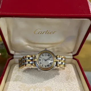 Cartier Cougar 187908 33mm Yellow gold and Stainless steel Champagne