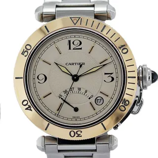 Cartier Pasha 1033 38mm Yellow gold and Stainless steel Champagne