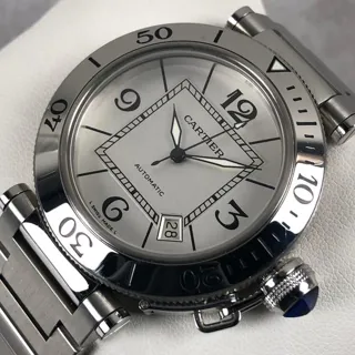 Cartier Pasha Seatimer W31080M7 40mm Stainless steel Silver