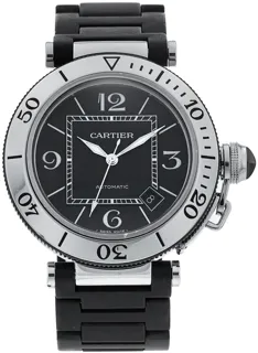 Cartier Pasha W31077U2 40mm Stainless steel Black