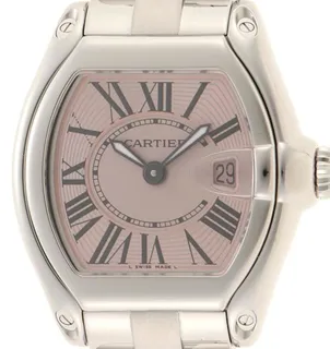 Cartier Roadster W62017V3 37mm Stainless steel Pink