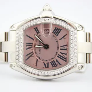 Cartier Roadster W62017V3 37mm Stainless steel Pink