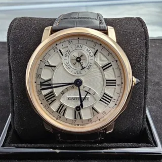 Cartier Rotonde W1556217 40mm Rose gold Silver