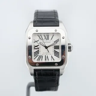 Cartier Santos 100 2878 33mm Stainless steel Silver