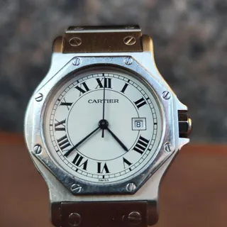 Cartier Santos 2965 30mm Stainless steel White