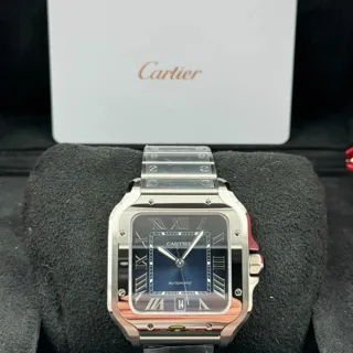 Cartier Santos de Cartier 40mm Stainless steel Blue