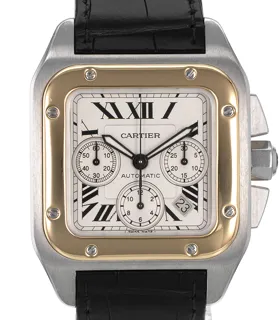 Cartier Santos W20091X7 Yellow gold and Stainless steel Silver