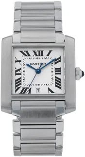 Cartier Tank Française W51002Q3 Stainless steel Silver