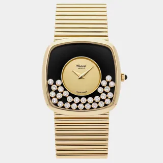 Chopard Happy Diamonds 2164 32mm Yellow gold Black