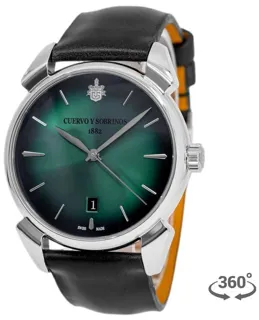 Cuervo y Sobrinos Historiador 3101.1ASV 40mm Stainless steel Green