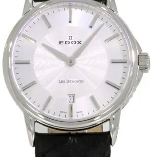 Edox Les Bémonts 57001 3 AIN 28mm Stainless steel Silver