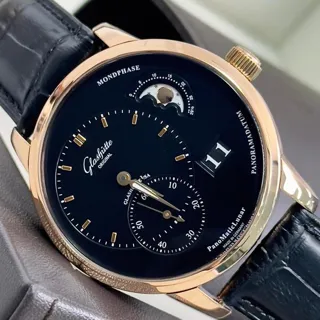 Glashütte PanoMaticLunar 1-90-02-49-35-31 40mm Rose gold Black