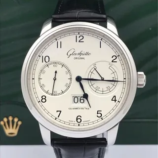 Glashütte Senator Observer 100-14-05-02-05 Stainless steel White