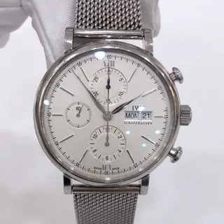 IWC Portofino Chronograph IW391028 42mm Stainless steel Silver