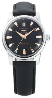 Longines Conquest Heritage L1.611.4.52.2 35mm Stainless steel Black