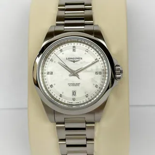 Longines Conquest L3.320.4.87.6 30mm Stainless steel White